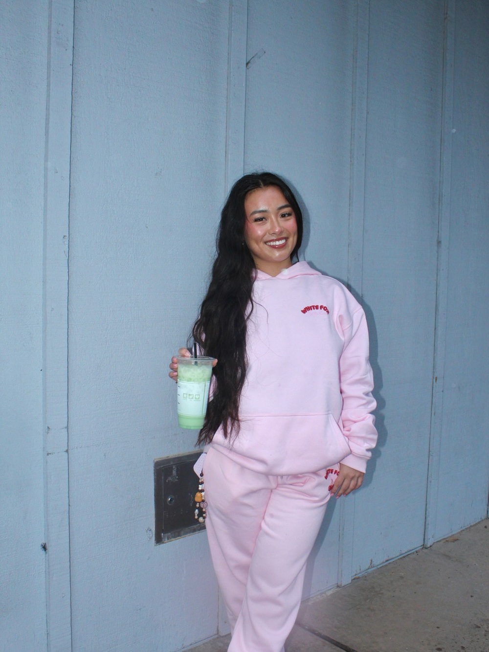 Whitefox Women’s Pink Cherry Hoodie - Cozy Pullover Sweatset